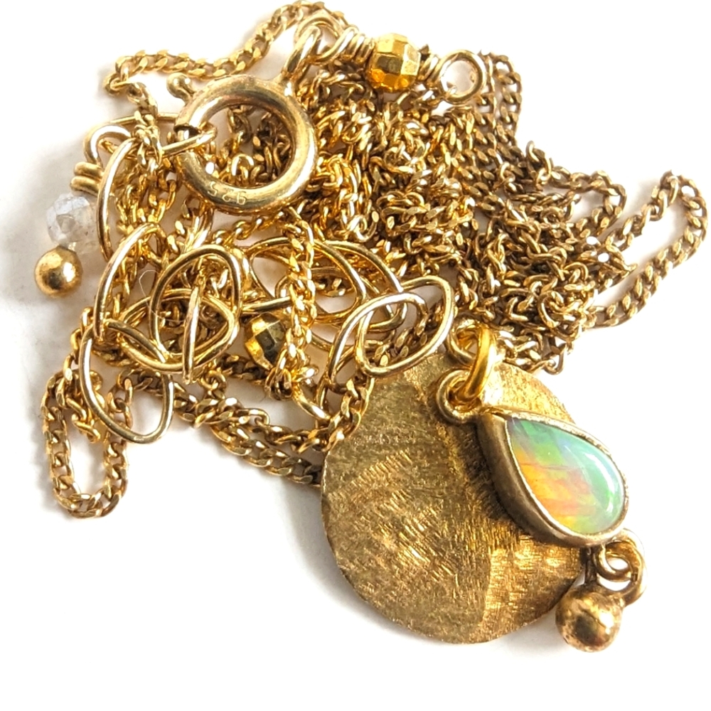 CHAN LUU Dainty Opal Necklace 💕 Gold Plated over Sterling Silver Necklace $175